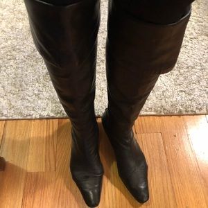 Louis Vuitton Knee High Leather Boots Size 38.5